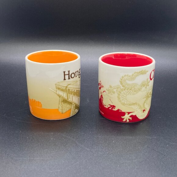 Set of Two Starbucks Mini YOU ARE HERE Demitasse Cups - Picture 3 of 7